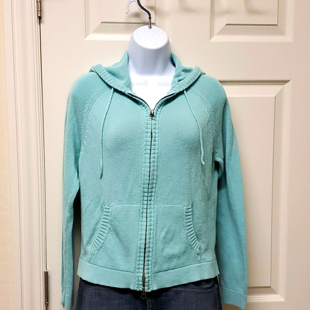 Gap Teal Zippered Sweater Beach Hoodie (M)